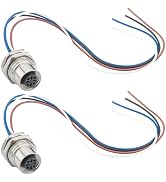 Hamadap M12 4 Pin A Coded Female Connector Cable 0.2M, Waterproof Unshiled Industrial Circular Co...