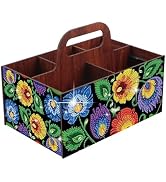 Tontut Diamond Painting Kit Storage Box, Colorful Flowers 5D DIY Open Multi-Compartment Organizer...