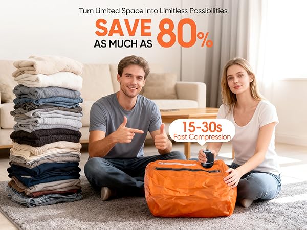 travel vacuum bags with pump