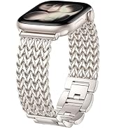 Metal Band Compatible with Apple Watch Bands for Women 40mm 41mm 42mm 38mm 44mm 45mm 46mm 49mm, D...