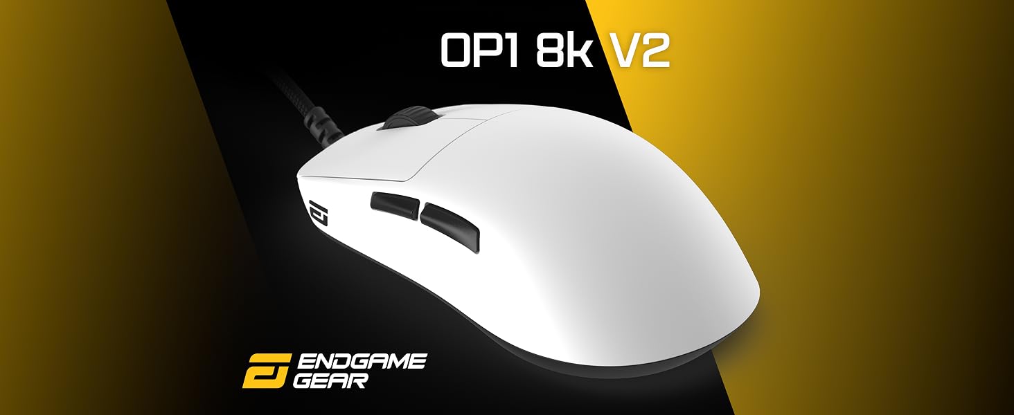 endgame gear op1 8k v2 black gaming mouse claw grip mouse polling rate 8000hz wired high dpi fps