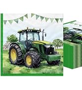 40Pcs Tractor Party Napkins Birthday Decorations for Boys, Disposable Farm Party Themed Paper Nap...