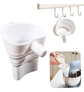 Flour Funnel for Kitchen Aid Mixer Collapsible Silicone Anti-Splash Pouring Chute for Stand Mixer...