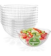 R-kay 6 Pack Extra Large Serving Bowl - 150 Ounce Plastic Serving Bowls For Entertaining - Clear ...