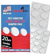 Round Clear Adhesive Bumpers Combo (Large, Medium) - Transparent Self Stick Rubber Pads for Glass...