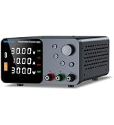 DC Power Supply, 30V 10A Bench Power Supply with Encoder Adjustment, 5V/3.6A USB C Quick-Charge, ...