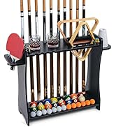 XCSOURCE Pool Cue Rack Only, Pool Stick Holder Wall Mount/Floor Stand, Pool Billiard Stick + Ball...