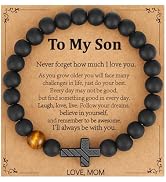 Gnamy Cross Bracelet for Boys Kids, American Flag Cross Beads Bracelet Easter Christian Religious...