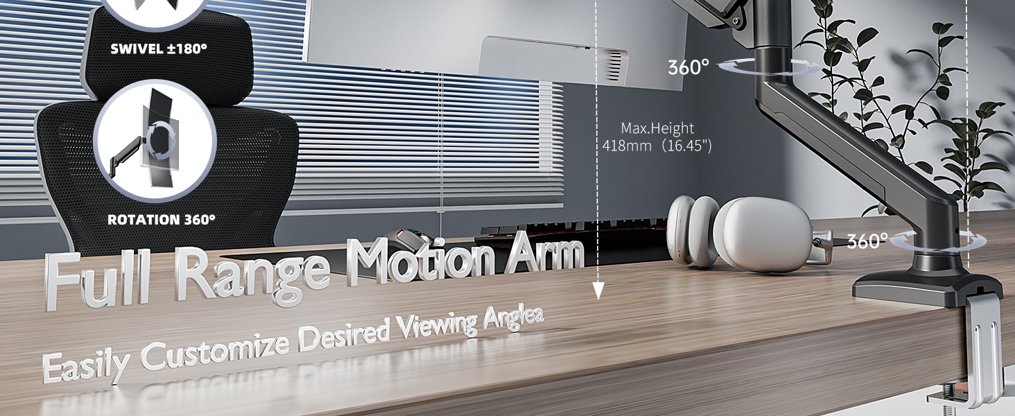 C-MOUNTS Single Monitor Desk Mount