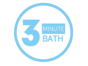 3 minute bath
