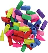 10Pcs Multi-Colored U-M Painting Classroom Pencil Erasers Top Caps Eraser Toppers Student Correct...