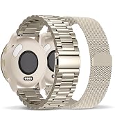 Compatible with Garmin Venu 3 Watch Band/Venu 4 45mm/Venu 2, 22mm Stainless Steel 2 Pack Metal an...