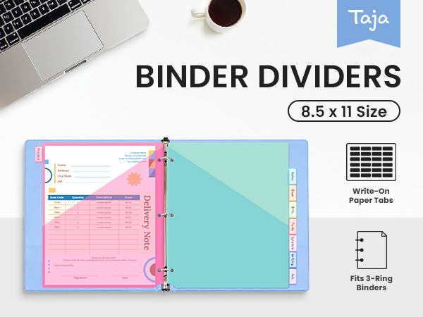 8-Tab Binder Dividers