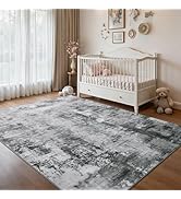 ULTSOFE Area Rug 6'x9' Washable Non-Slip Abstract Print Pattern Carpet for Living Room Bedroom Di...