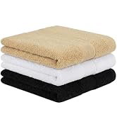 ZHAYAO 3 Pack 100% Cotton Wash Cloths, 13 x 13 inch Highly Absorbent and Soft Feel Fingertip Towe...