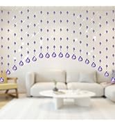 Hysenm 20 Crystal Beaded Curtains Arched Door Beaded Curtain, Hanging Doorway Room Decor with Cry...