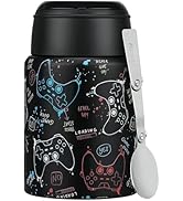 17 oz Soup Thermos for Hot Food Kids, Stainless Steel Vacuum Insulated Food Jar Lunch Box Contain...
