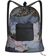 OTraki Mesh Laundry Bag 36 x 28 Inch Extra Large Drawstring Laundry Mesh Wash Bag with Shoulder S...