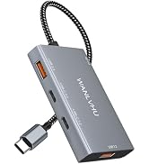 USB C Hub 10Gbps, Portable USB 3.2 Gen 2 Splitter with 2 USB C 3.2 & 2 USB A 3.2 and USB-C Power ...