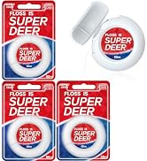 Super Deer Waxed Dental Floss, Plaque Remover for Teeth, Shred Resistant, Floss Slides Smoothly, ...