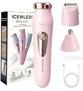 Electric Razors for Women, 3 in1 Bikini Trimmer, IPX7 Waterproof Rechargeable Facial Hair Removal...