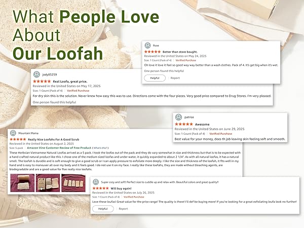 What people love about our loofah