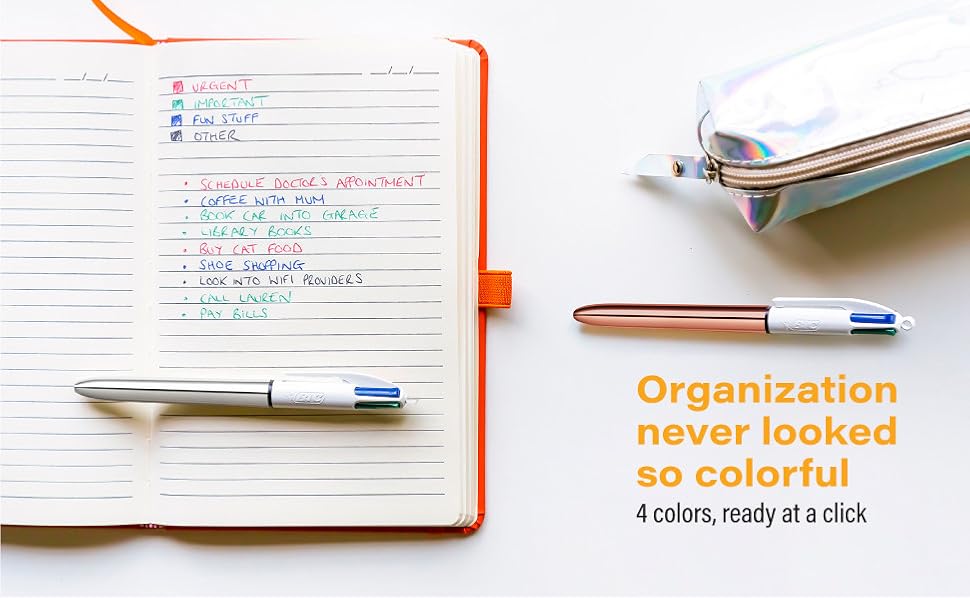 BIC 4-Color Shine Retractable Pen