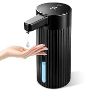 Automatic Liquid Soap Dispenser Touchless, USB Rechargeable Hand Soap Dispenser, 4-Level Adjustab...