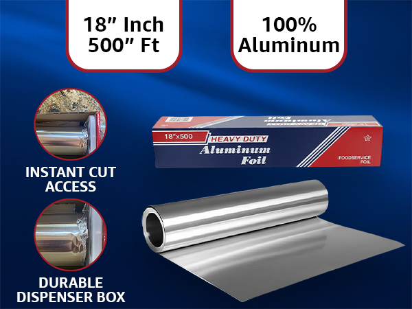 Heavy Duty Commercial Grade Food Safe Aluminum Foil Roll