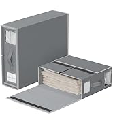 INVOCOO 2 Pack Bed Sheet Organizers and Storage (Queen or King Size), Foldable Bedding Storage Bo...