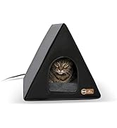 K&H Pet Products Heated Outdoor Cat House A-Frame, Weatherproof Shelter for Strays & Ferals, Safe...