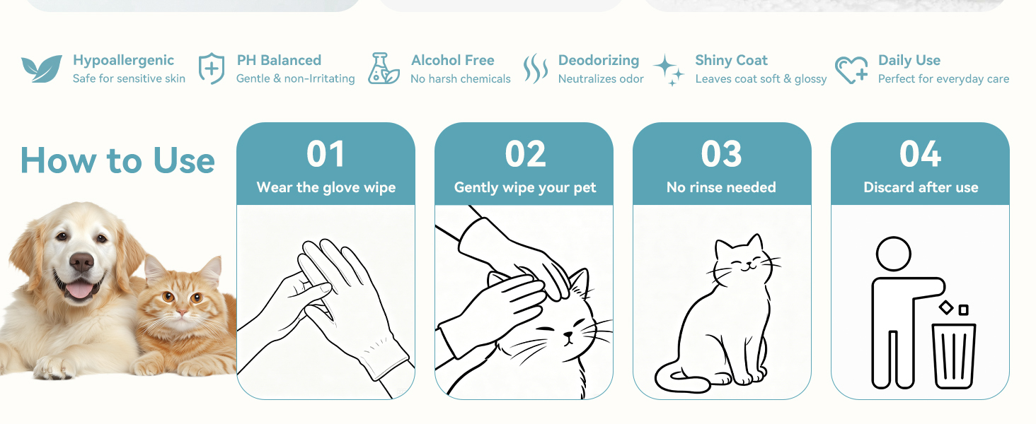 pet glove wipes for paws