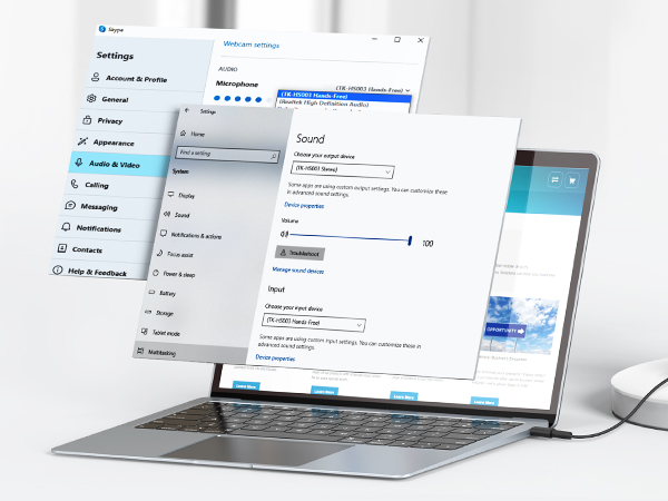 wireless headset with microphone for pc