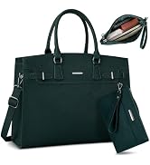 RAINSMORE Laptop Bag for Women 15.6 Inch Waterproof Leather Laptop Tote Bag Business Office Work ...