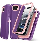 TOPAUX for iPhone 16e Case Heavy Duty Full Body Drop Protection Multi-Layer Impact Resistant Flex...