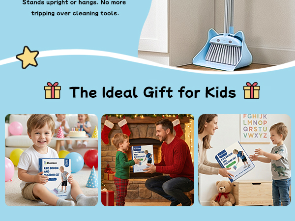 Kids Mini Broom Set (Blue)