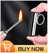 Lafagiet Pack of 5 Permanent Match Lighter, Wateproof, Keychain Matches Lighters for Candle, Surv...