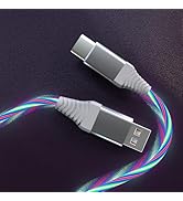Light Up USB Type C Charger Cable 3A LED Light Up USB C Fast Charge Light Up Cable Lighted Phone ...