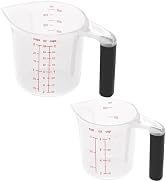 TILUCK Measuring Cup Set, Liquid Measuring Cups For Kitchen,BPA Free Plastic Set (2, 2 Cup, 1 Cup)