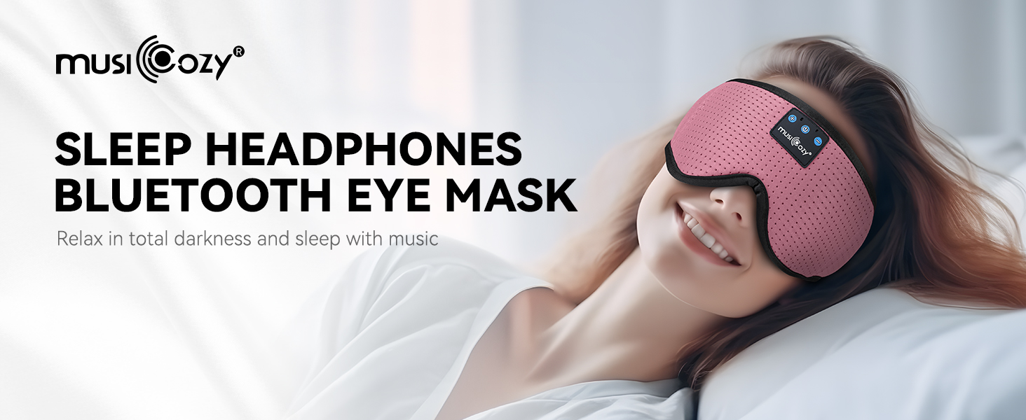 sleep headphones bluetooth sleep eye mask headphones headband for side sleepers cool gadgets gift