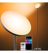 Smart Bluetooth RGB Floor Lamp, 2000LM Super Bright Standing Lamp 200W Equivalent with 2700K-6500...