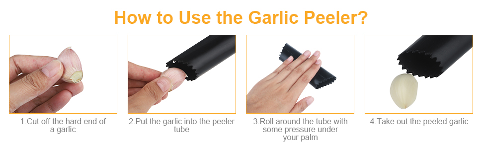 How to use the garlic peeler?