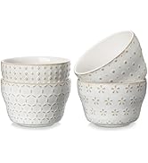 MALACASA Bouillon Cups 8 oz, Ice Cream Bowl, Small Dessert Bowl, Chili Dipping Sauce Coffee Cuppi...