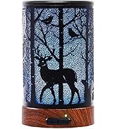 EQUSUPRO Essential Oil Diffuser 150ml Metal Aromatherapy Oil Diffuser Ultrasonic Cool Mist Diffus...