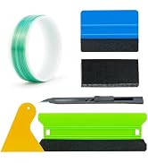 Vinyl Wrap, Graphics & Window Tint Tool Kit with Felt Edge Squeegee, Precision 9mm Retractable Kn...