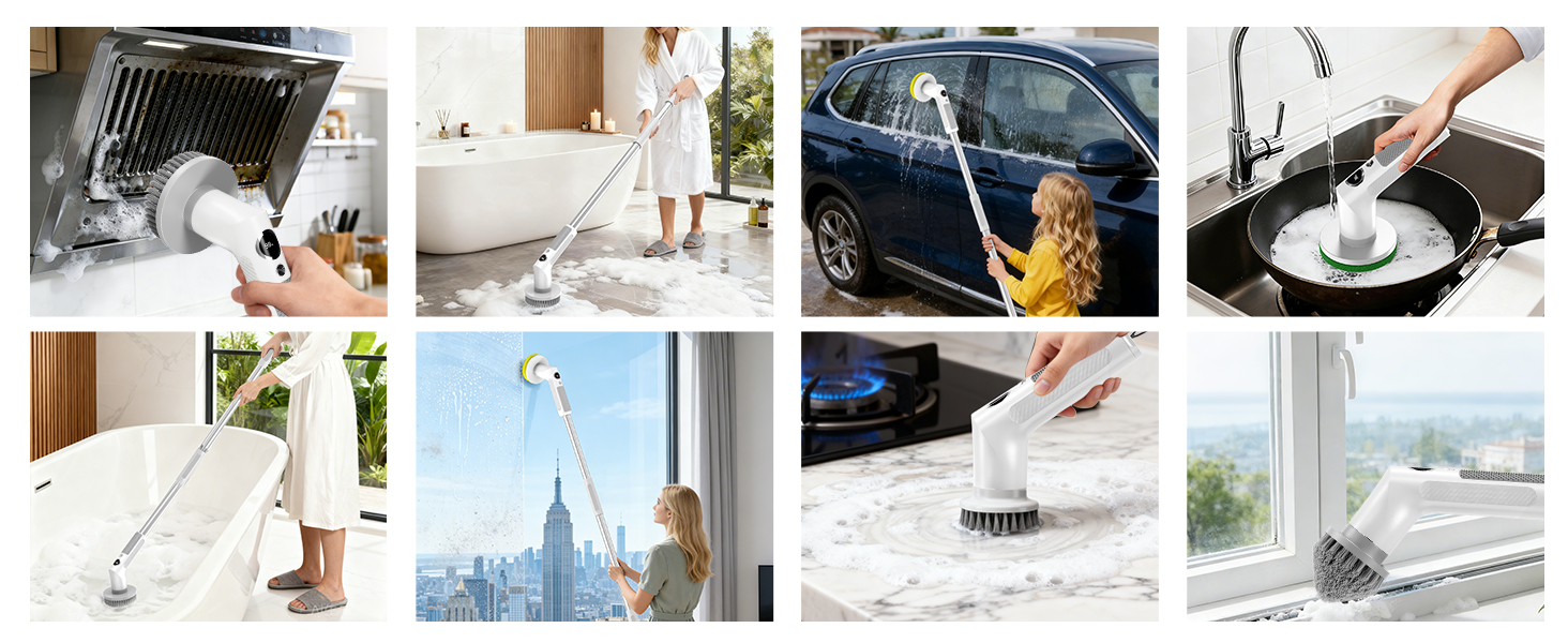 shower cleaner brush electric