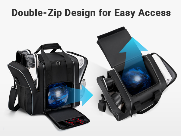Double-Zip Design for Easy Access