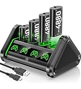 OIVO Rechargeable Battery for XboxOne/Xbox Series X|S, 4 x 4880mWh Xbox Batteries, Xbx Series Bat...