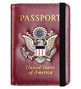 TOURSUIT RFID Passport and Vaccine Card Holder Combo, Travel Document Holder Case Cover, Leather ...
