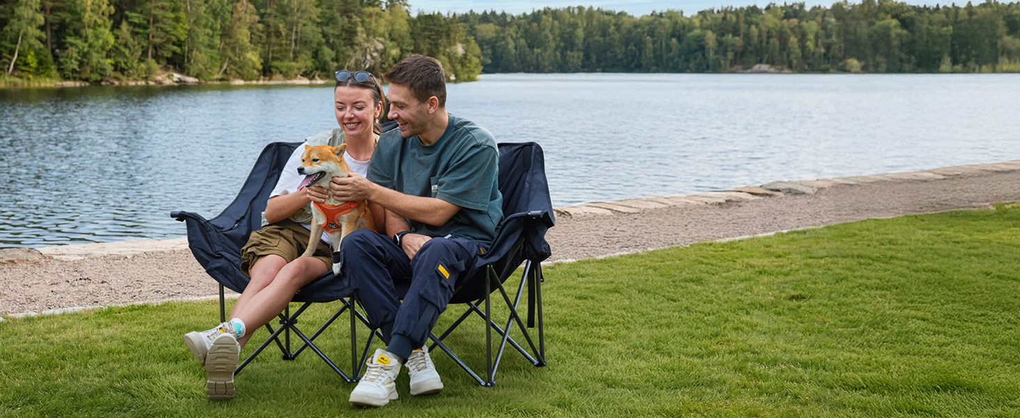 double camping chair